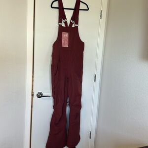 Roxy maroon ski bib